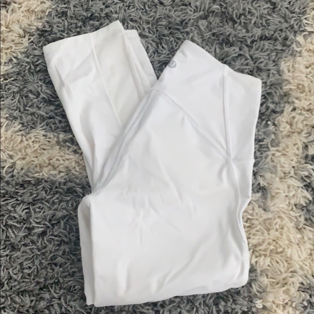 Pure White Lululemon Athletica Leggings
